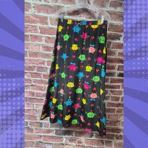 Vintage Bob Mackie Wearable Art Cat Print Skirt Women’s Small Black